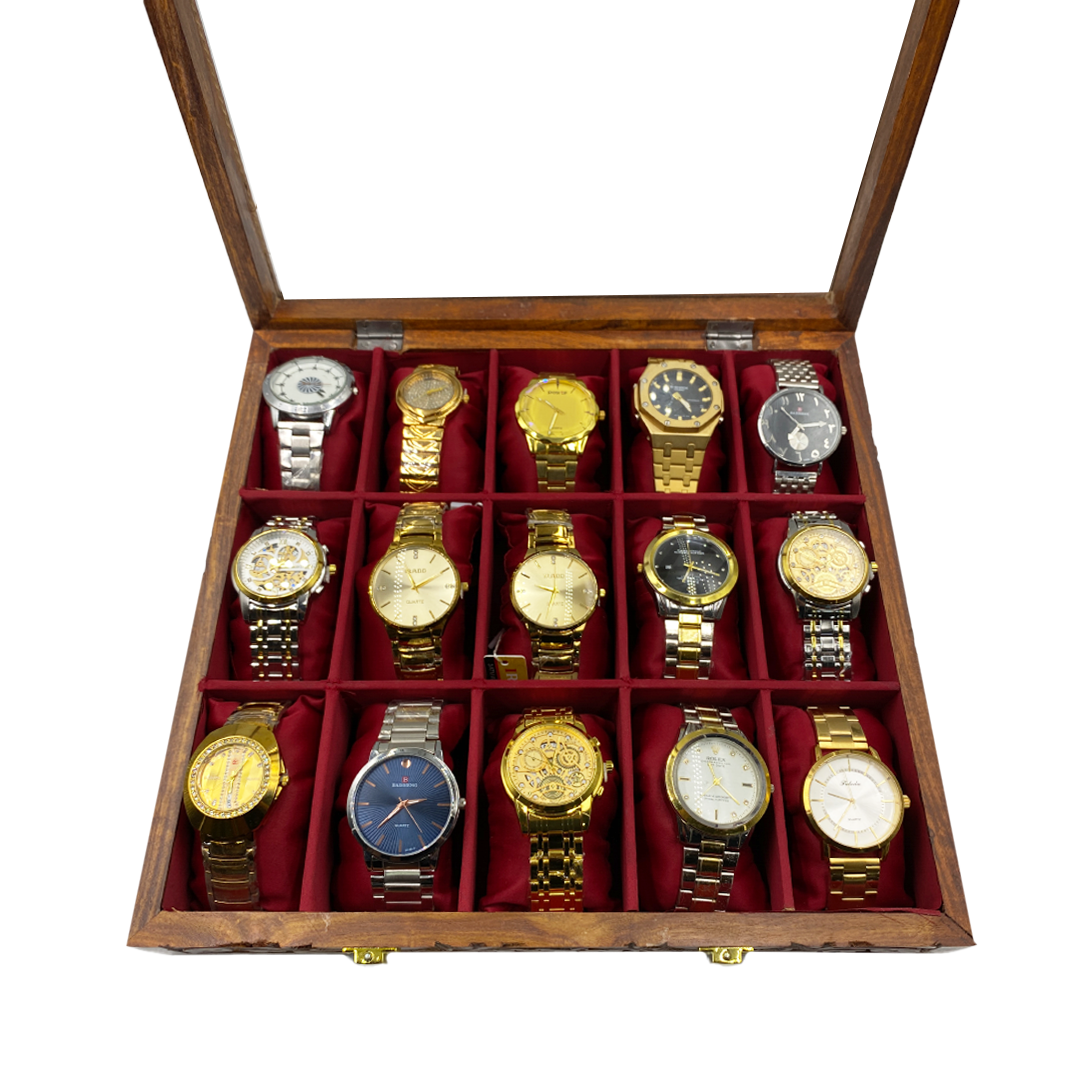 15 Watches – Carving – Glass Top