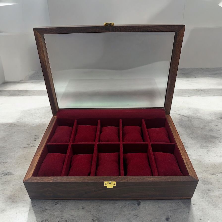 10 Watches – Plain – Glass Top