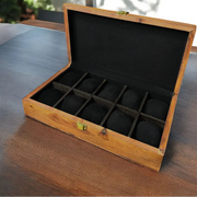 10 Watches – Plain – Wood Top – Black